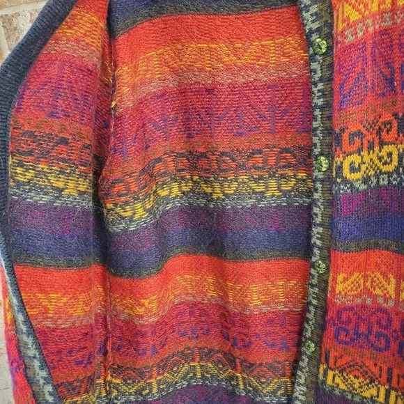 The Alpaca Collection Multicolor Cardigan M - Picture 5 of 8